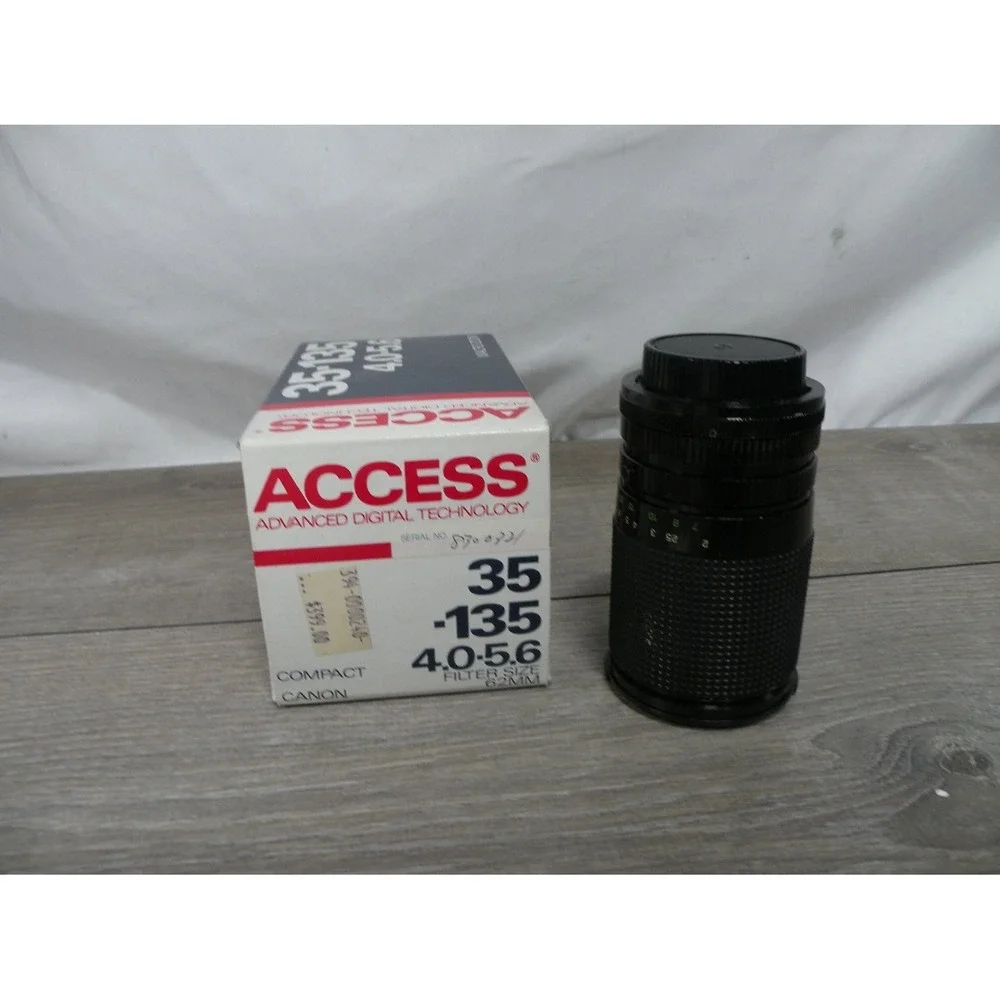 Access 35-135mm f/4.0-5.6 Macro-Zoom Macro Zoom Camera Lens Canon Mount Black